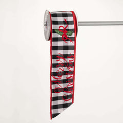 Merry Christmas Plaid Ribbon