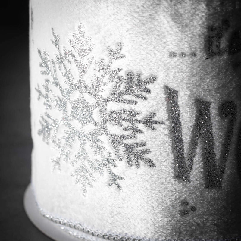 Glittered Text Wired Ribbon