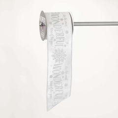 Glittered Text Wired Ribbon