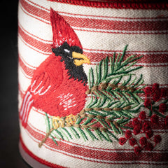 Red Cardinal & Stripes Ribbon