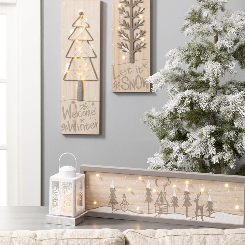 White Metal Snowflake Lantern