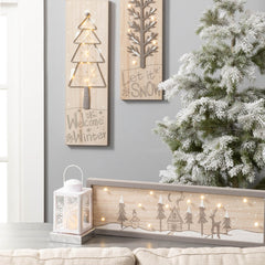 White Metal Snowflake Lantern