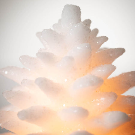 White Glitter Tree Led Candle