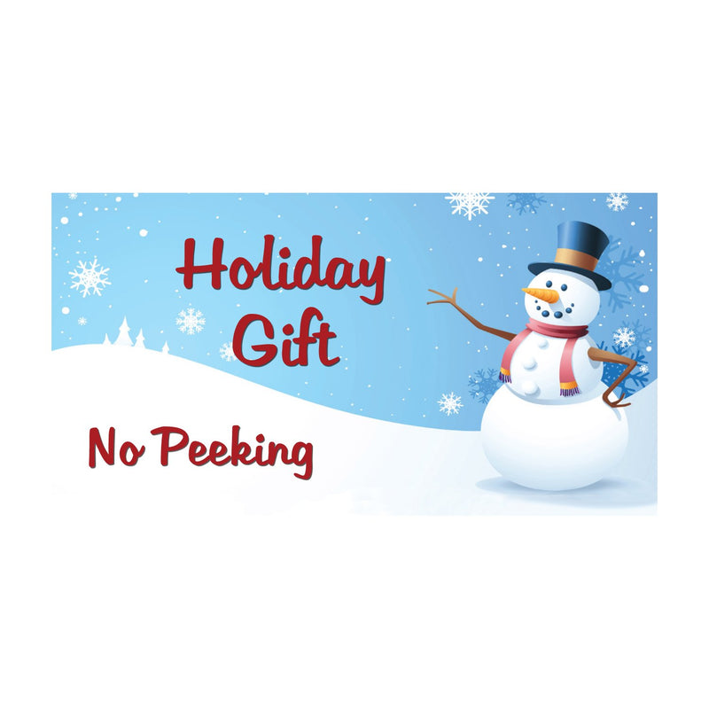 Holiday Gift No Peeking Sticker main image