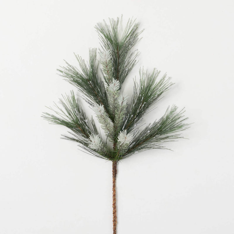 Flocked Mixed Pine Spray