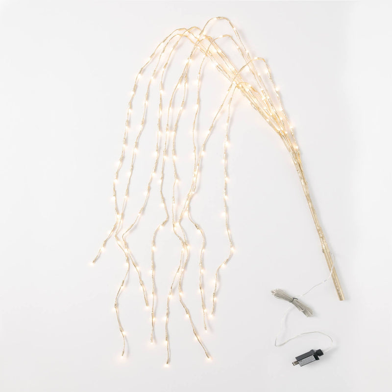 46" Cascading White Lighted LED Christmas Stem