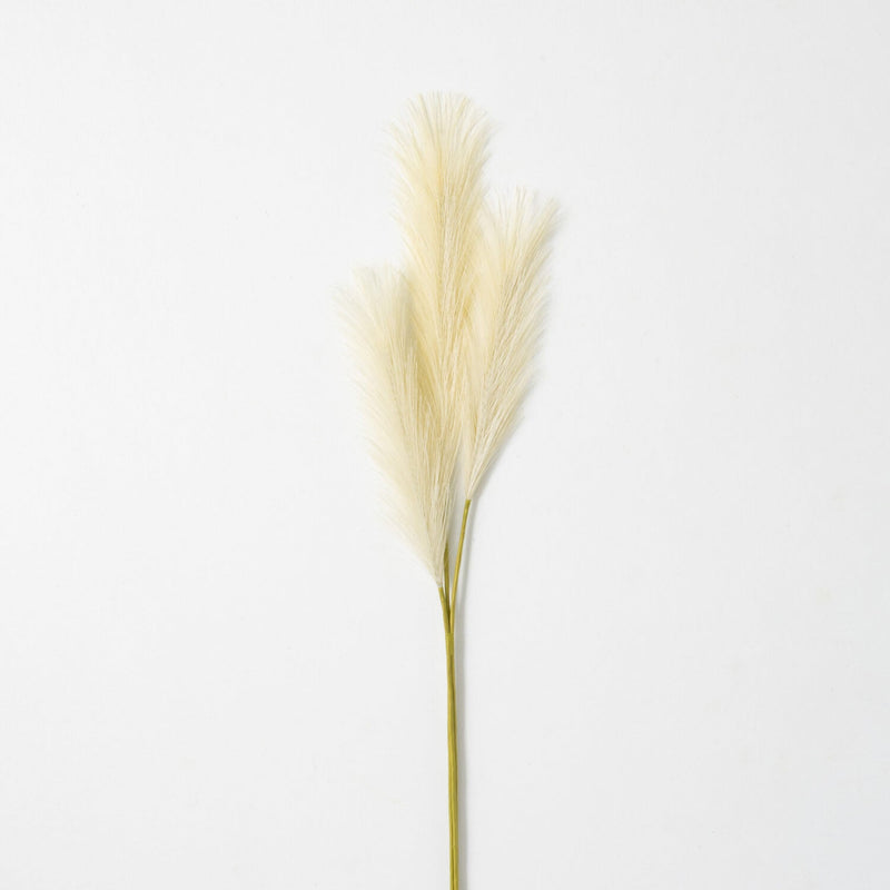 Cream Faux Dried Plume Stem