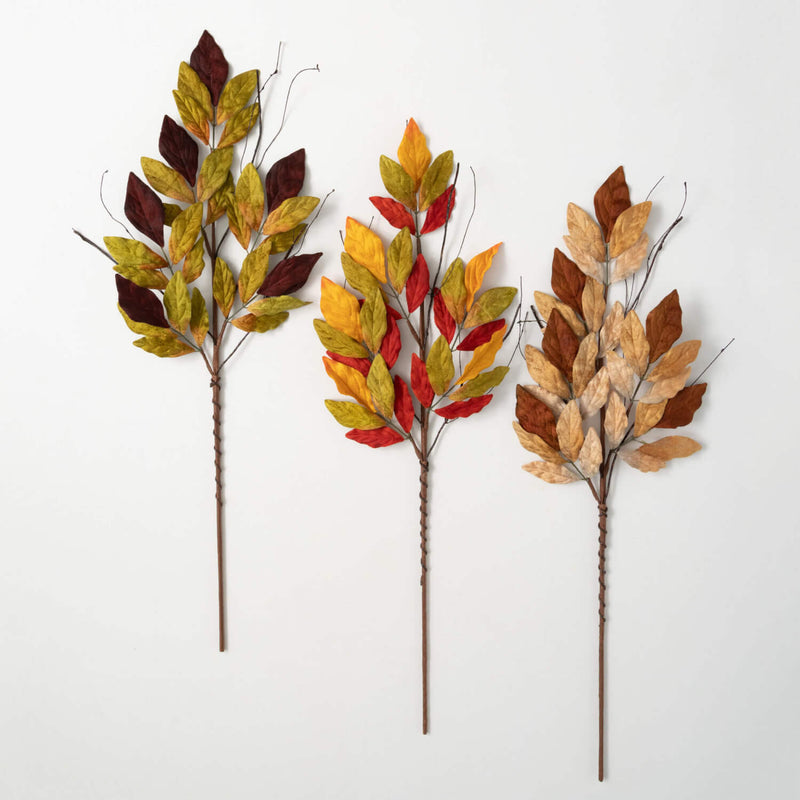 Velvet Leaf Spray Set Of 3