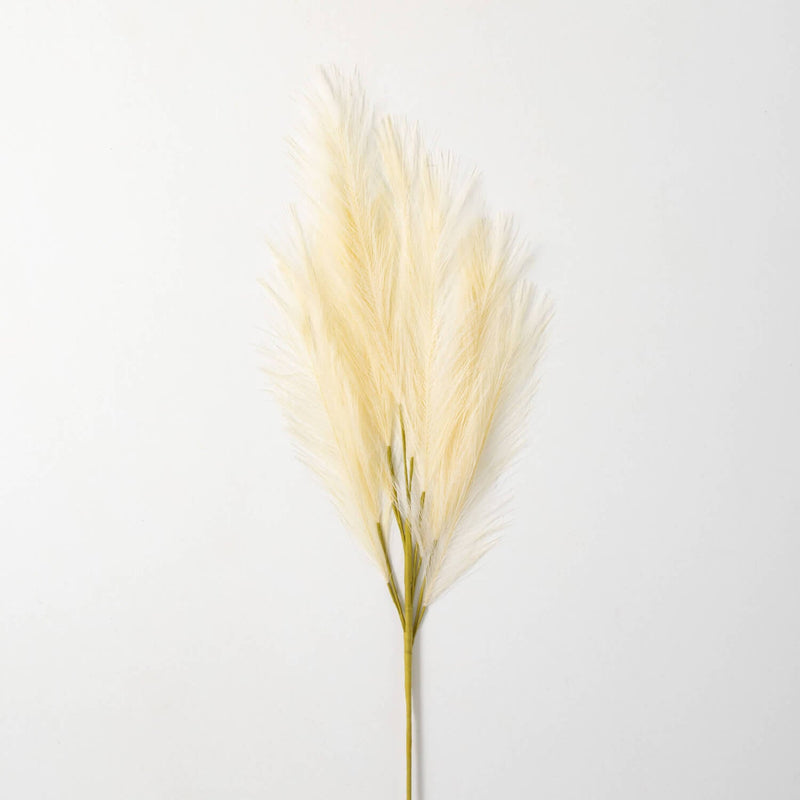 Cream Faux Dried Plume Stem