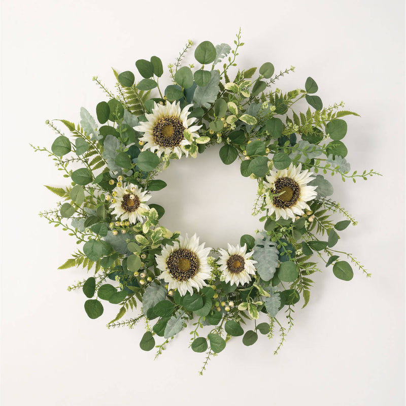 Sunflower Euc Berry Wreath