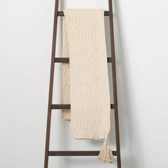 Ecru Cable Knit Throw