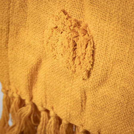 Tufted Autumn Gold Blanket