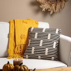 Tufted Autumn Gold Blanket