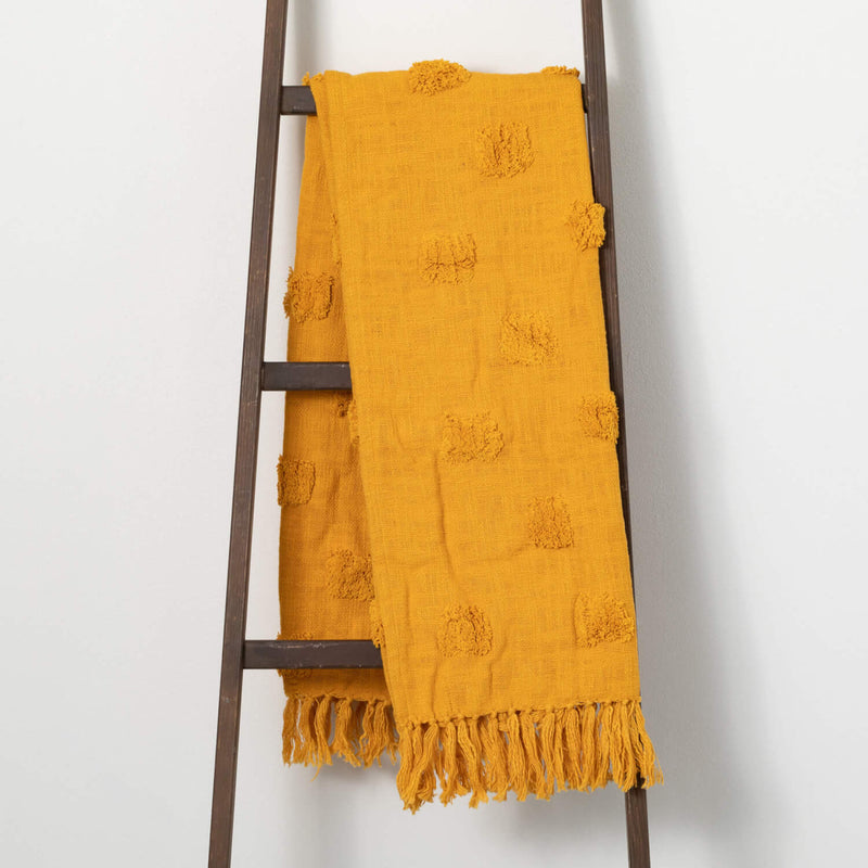 Tufted Autumn Gold Blanket
