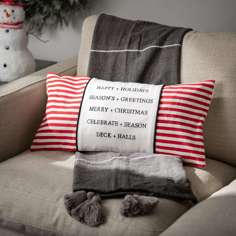Dark Gray Tassel Throw Blanket