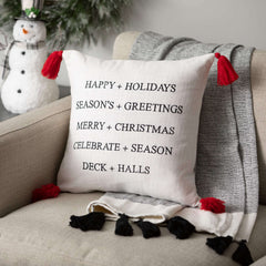 Woven B&W Tassel Throw