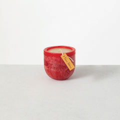 Vance Kitira Red Distressed Goblet Candle