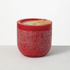 Vance Kitira Red Distressed Goblet Candle