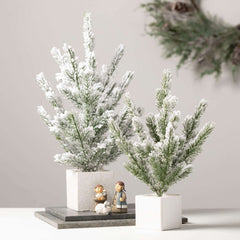 Snowy Pine Tree Set/3