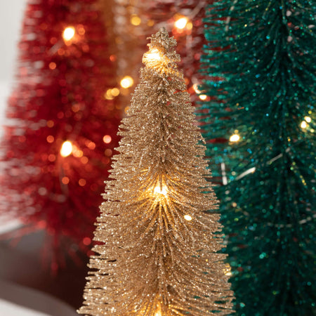 Led Bottle Trush Trees On Base