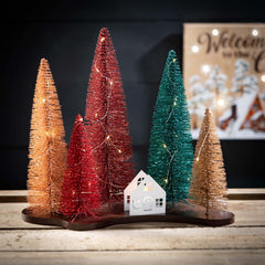 Led Bottle Trush Trees On Base