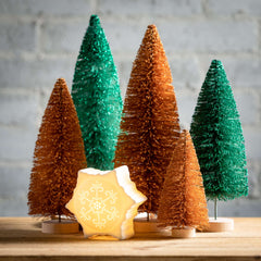 Green Bottlebrush Tree Set