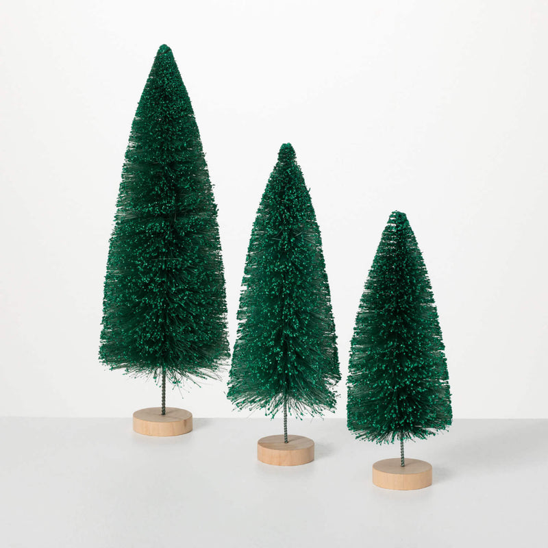 Green Bottlebrush Tree Set