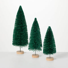 Green Bottlebrush Tree Set