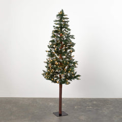 6' Lighted Natural Bark Tree