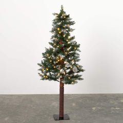 4' Lighted Natural Bark Tree