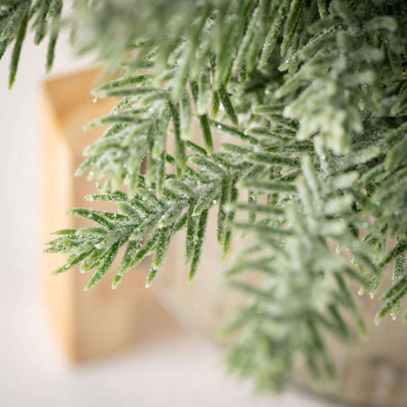 Frosted Tree In Metal Pot