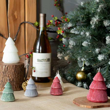 Vance Kitira Green Textured Christmas Tree Candle