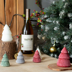 Vance Kitira Green Textured Christmas Tree Candle