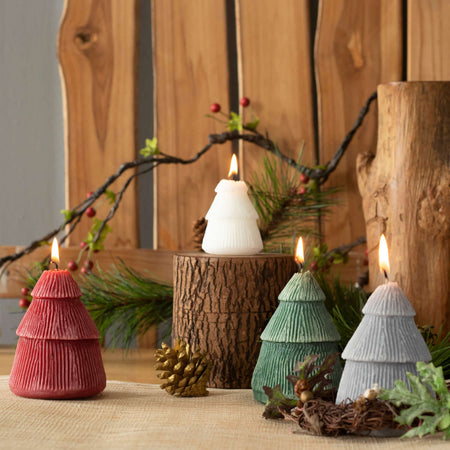 Vance Kitira Large Green Textured Christmas Tree Candle