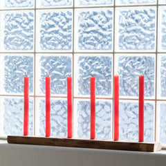 Vance Kitira Cranberry Timber Taper Candle Bundle of 6