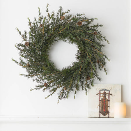 Wispy Pine and Mini Pinecone Wreath