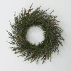 Wispy Pine and Mini Pinecone Wreath