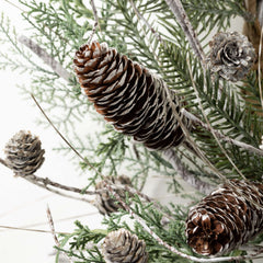 Frosted Cedar & Cone Wreath