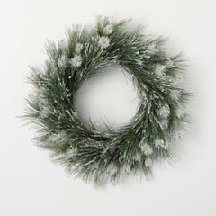 Flocked Mixed Pine Wreath