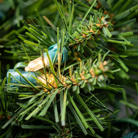 24" Lighted Pine Wreath