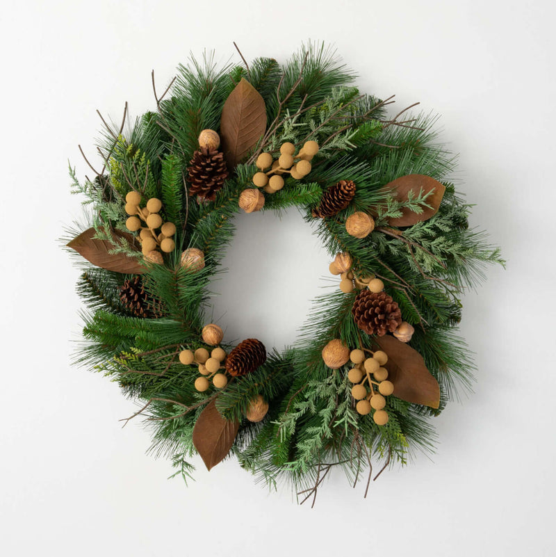 Pine, Cone & Nut Wreath