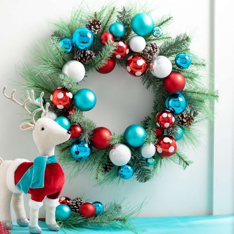 24" Ball Ornament Wreath