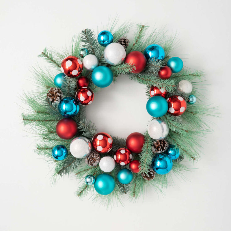 24" Ball Ornament Wreath